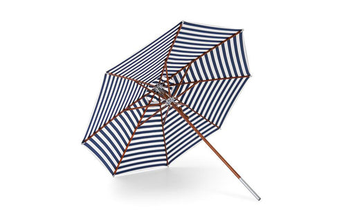 Atlantis Stripes Outdoor Umbrella Ø330 by Skagerak - Dark Blue Stripes Fabric.