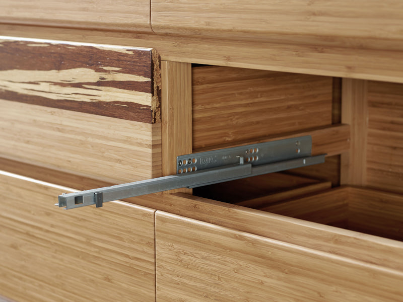 Azara Bedroom Collection by Greenington, showing closeup view of azara bedroom collection in live shot.