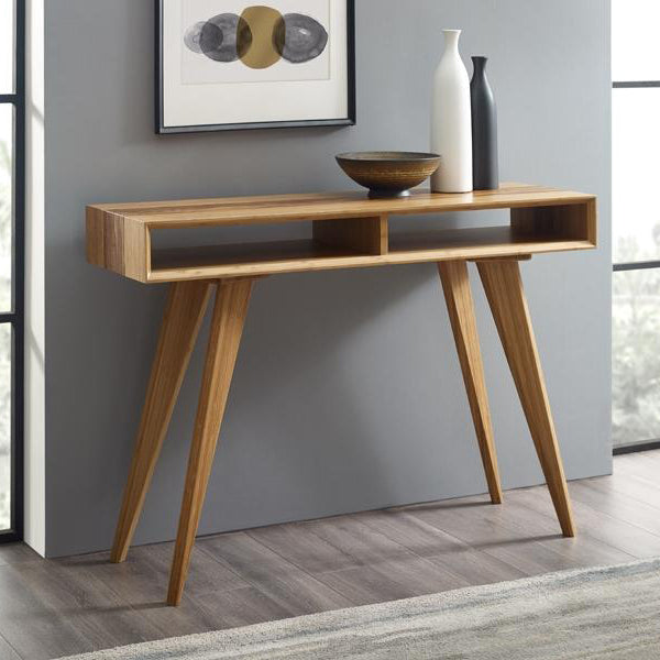 Azara Console Table by Greenington, showing azara console table in live shot.
