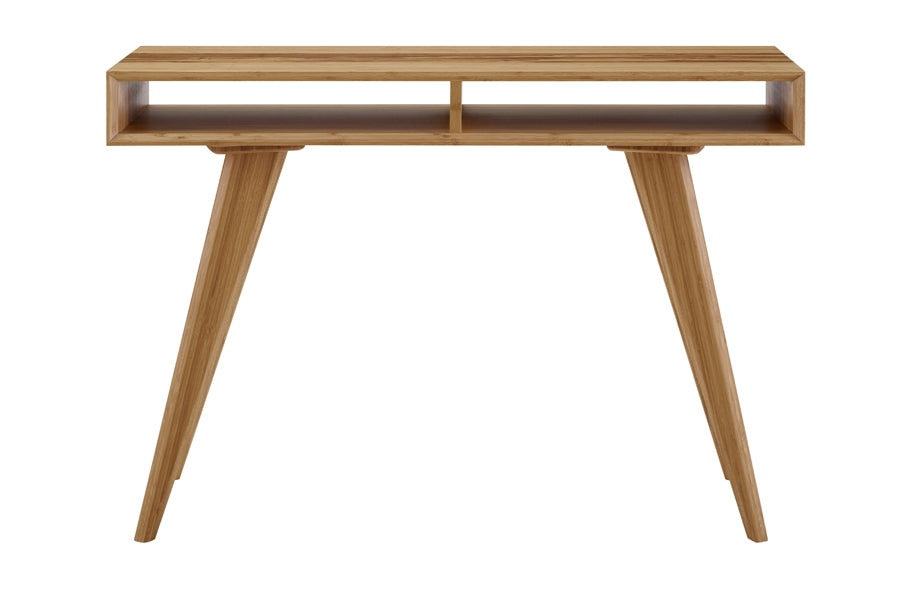 Azara Console Table by Greenington, showing front view of azara console table in caramelized exotic tiger.