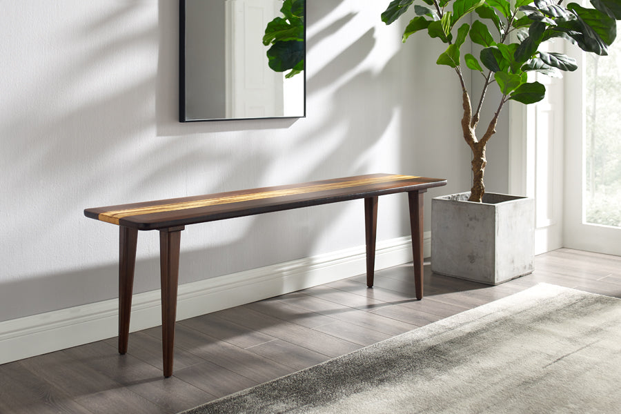 Azara Dining Bench by Greenington, showing azara dining bench in live shot.