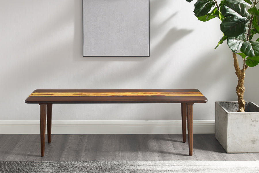 Azara Dining Bench by Greenington, showing azara dining bench in live shot.