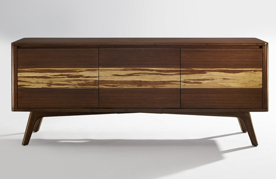 Azara Media Cabinet by Greenington, showing front view of azara media cabinet in sable.