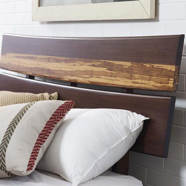 Azara Platform Bed by Greenington, showing closeup view of azara platform bed in live shot.