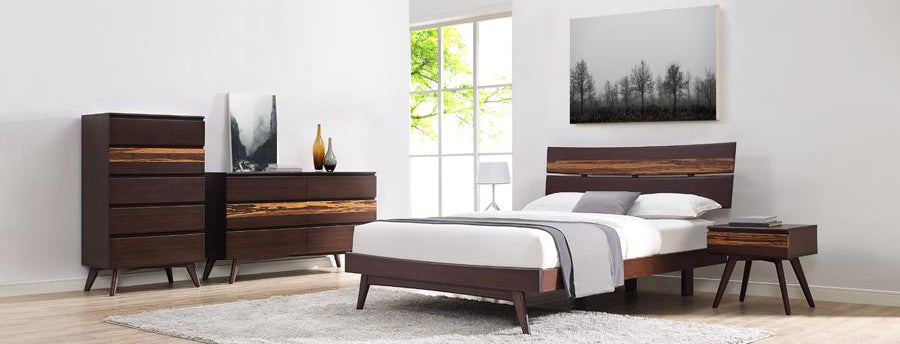 Azara Platform Bed by Greenington, showing azara platform bed with storages in live shot.