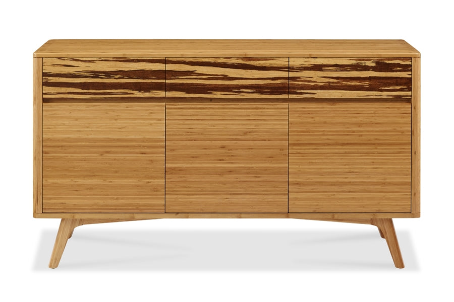 Azara Sideboard by Greenington, showing front view of azara sideboard in caramelized exotic tiger.