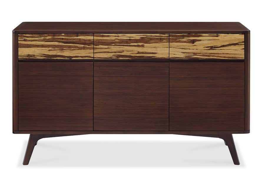 Azara Sideboard by Greenington, showing front view of azara sideboard in sable exotic tiger.