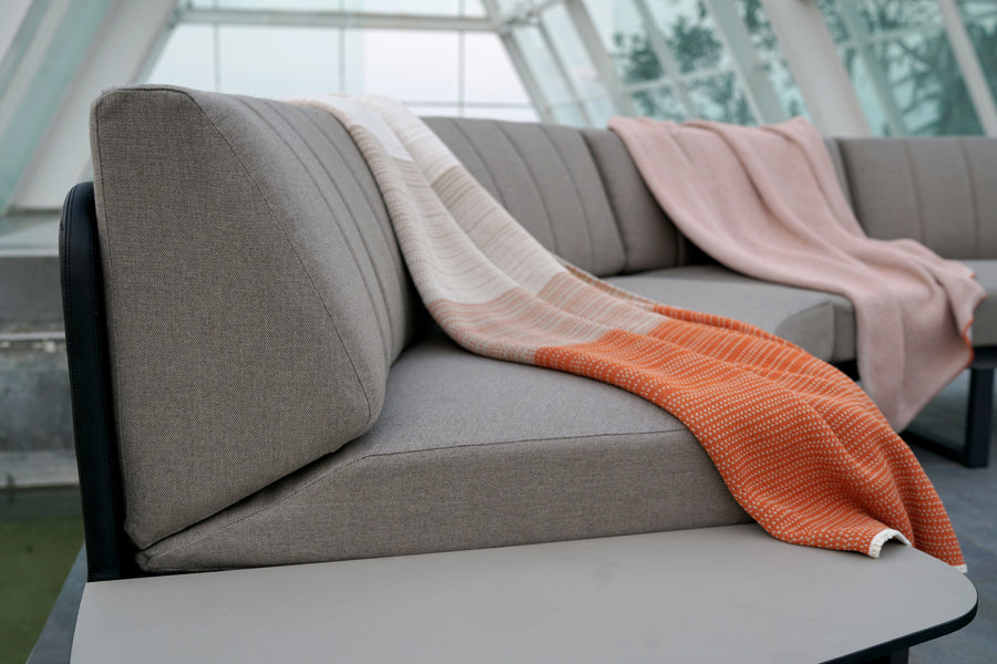Babbo Sectional Seat by Mamagreen, showing closeup view of babbo sectional seat in live shot.