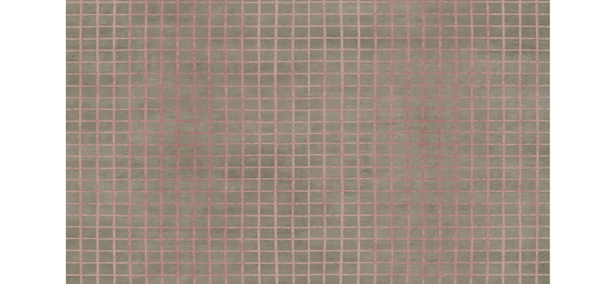 Bacio Della Luna No 55 BO55 Rug by Second Studio, showing closeup view of bacio della luna no 55 bo55 rug by second studio in rectangular/dark taupe & pink.