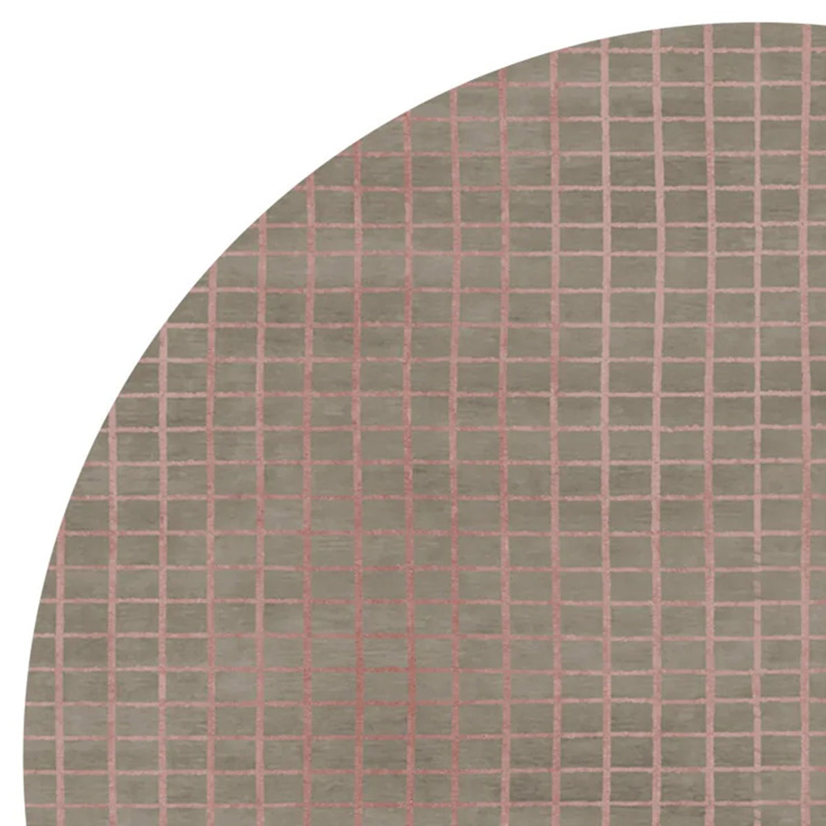 Bacio Della Luna No 55 BO55 Rug by Second Studio, showing closeup view of bacio della luna no 55 bo55 rug by second studio in round/dark taupe & pink.