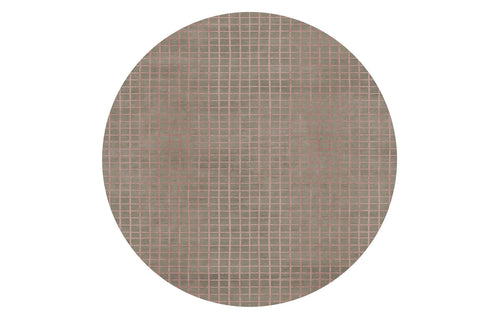 Bacio Della Luna No 55 BO55 Rug by Second Studio - Round/Dark Taupe & Pink.