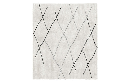 Bagnolo In Bonnard BD201 Rug by Second Studio - Off White, Grey & Black.