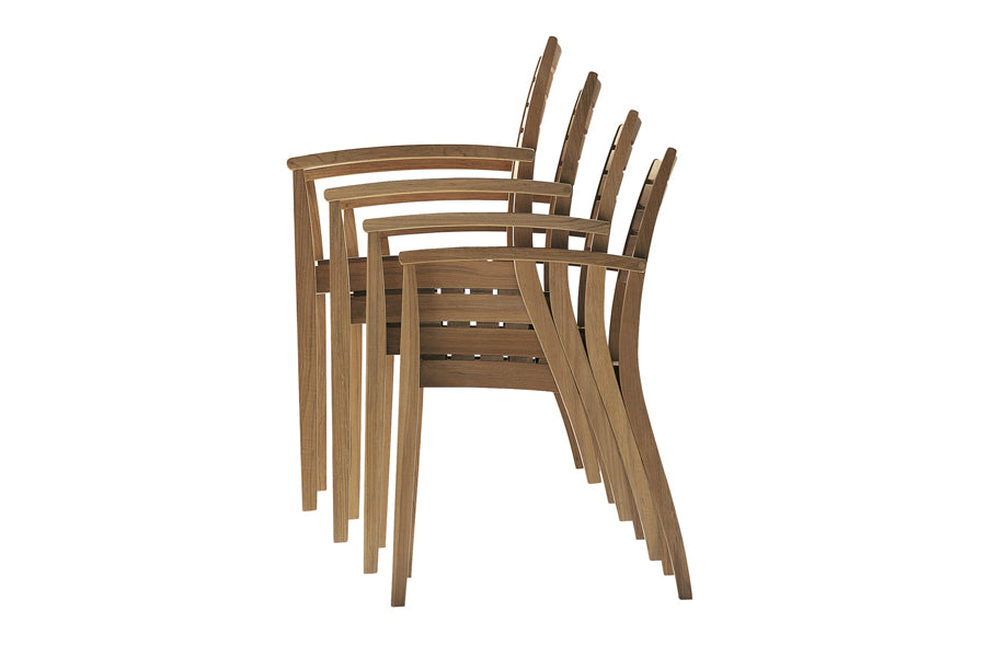 Ballare Chair by Skagerak, showing ballare chairs in teak wood.