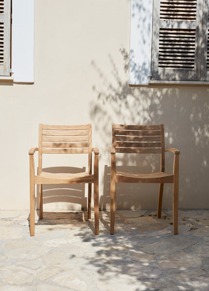 Ballare Chair by Skagerak, showing chairs in live shot.