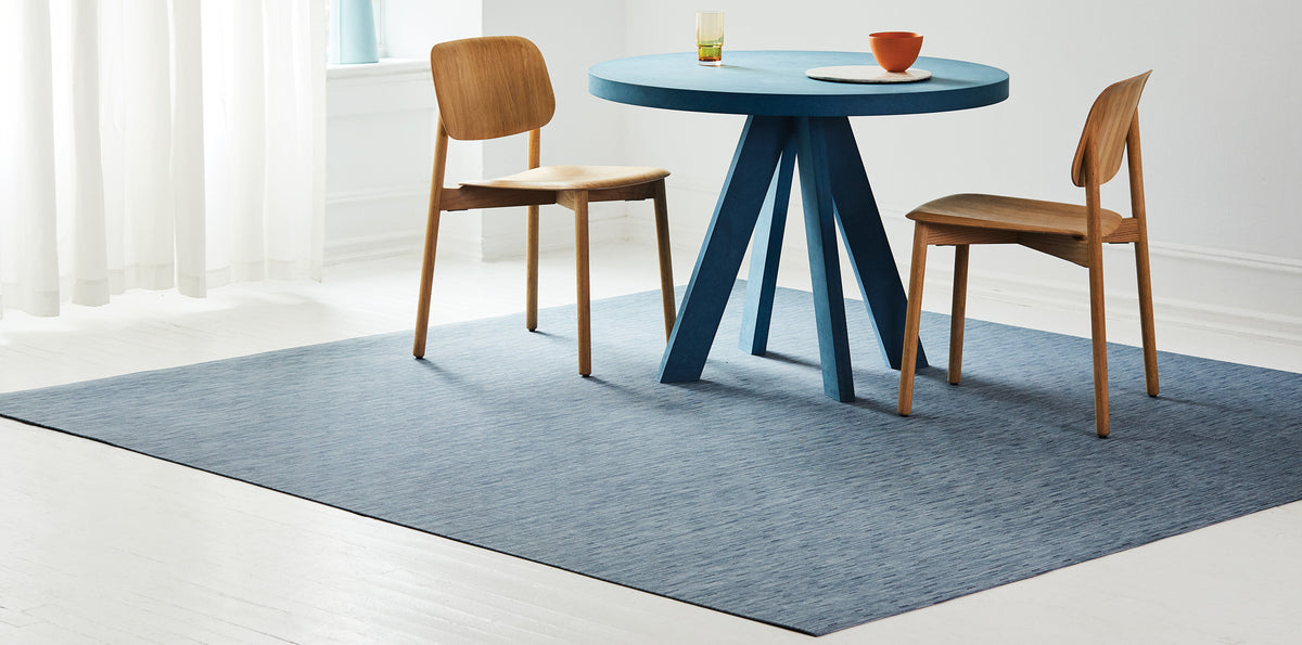 Bamboo Woven Floor Mat by Chilewich, showing bamboo woven floor mat in live shot.