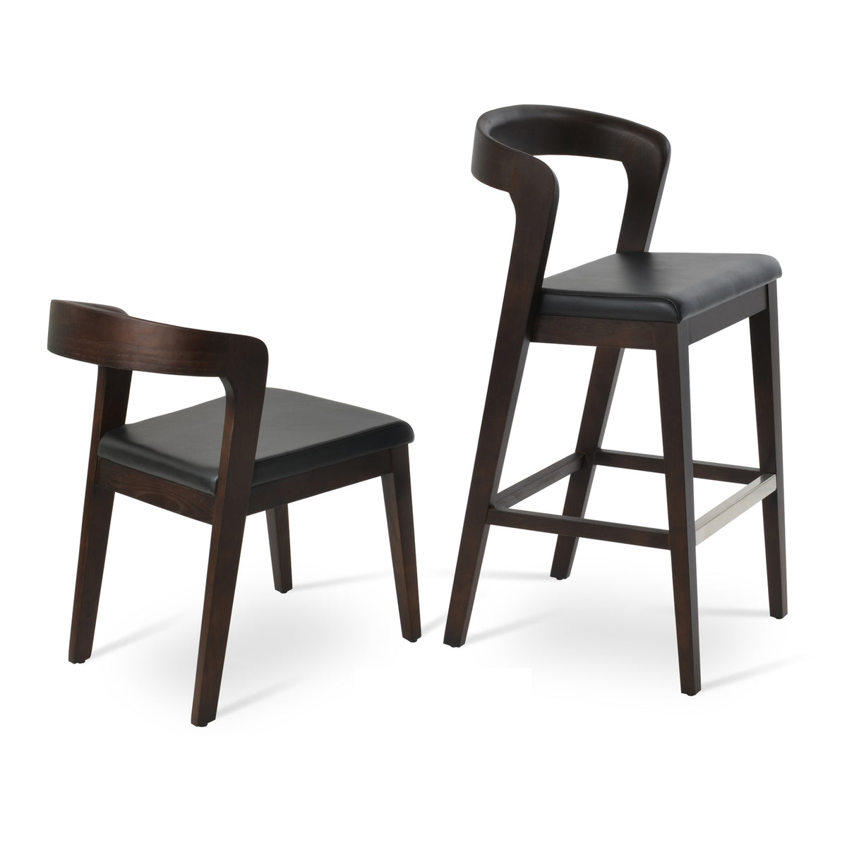Barclay Stools by SohoConcept, showing counter/bar stools together.