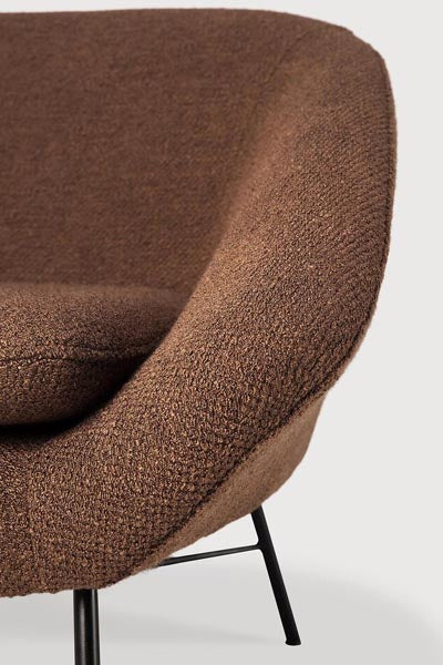 Barrow Lounge Chair by Ethnicraft, showing top view of lounge chair.
