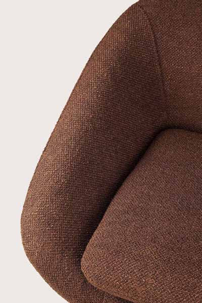 Barrow Lounge Chair by Ethnicraft, showing top view of lounge chair.