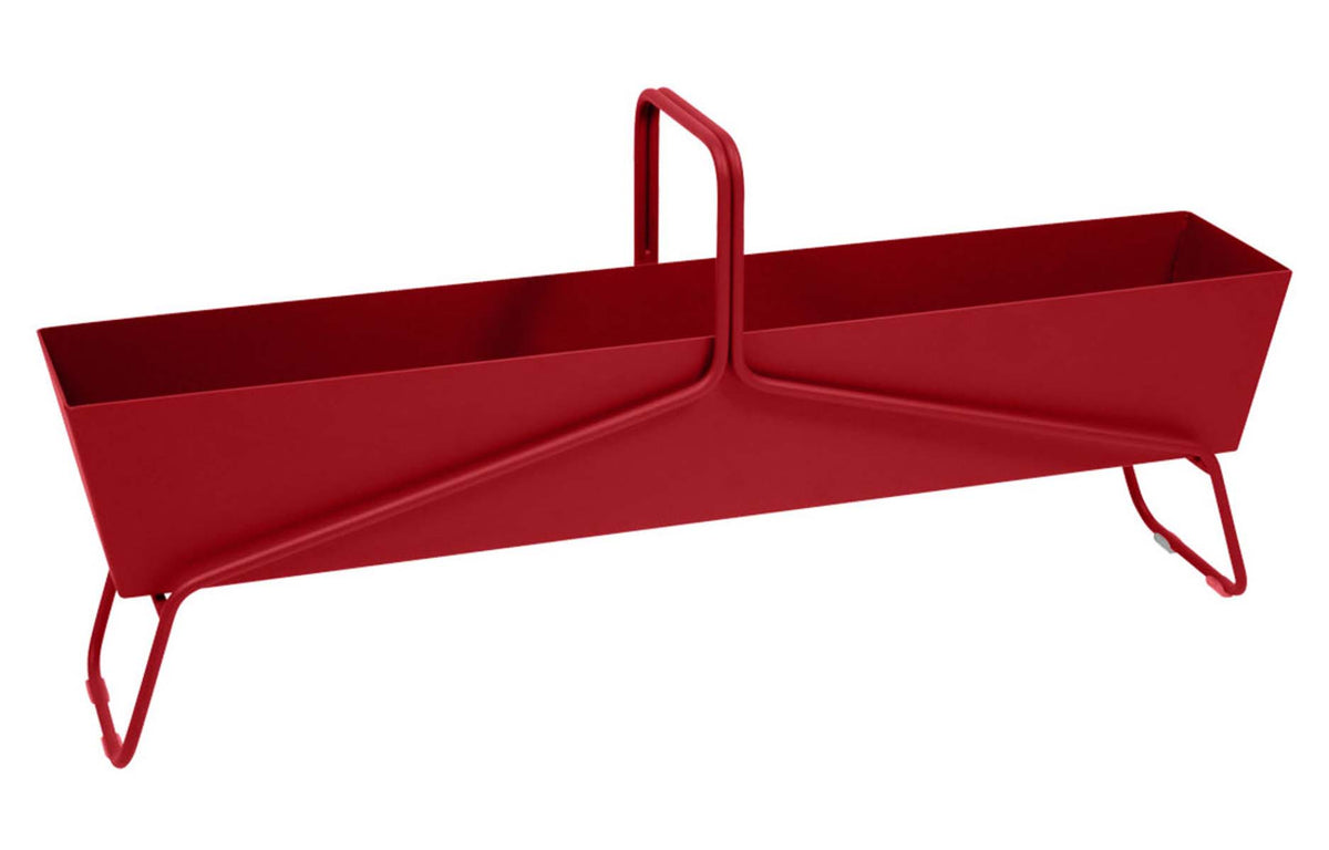 Basket Planter by Fermob - Long, Poppy Red.