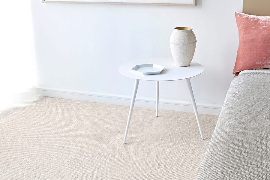 Basketweave Woven Floor Mat by Chilewich, showing basketweave woven floor mat in live shot.