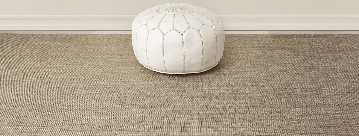 Basketweave Woven Floor Mat by Chilewich, showing basketweave woven floor mat in live shot.