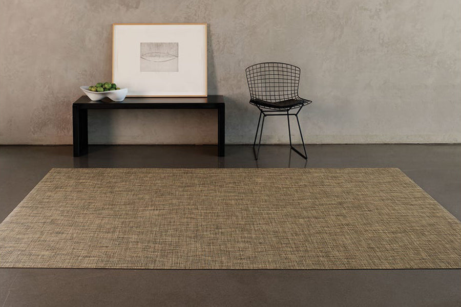 Basketweave Woven Floor Mat by Chilewich, showing basketweave woven floor mat in live shot.