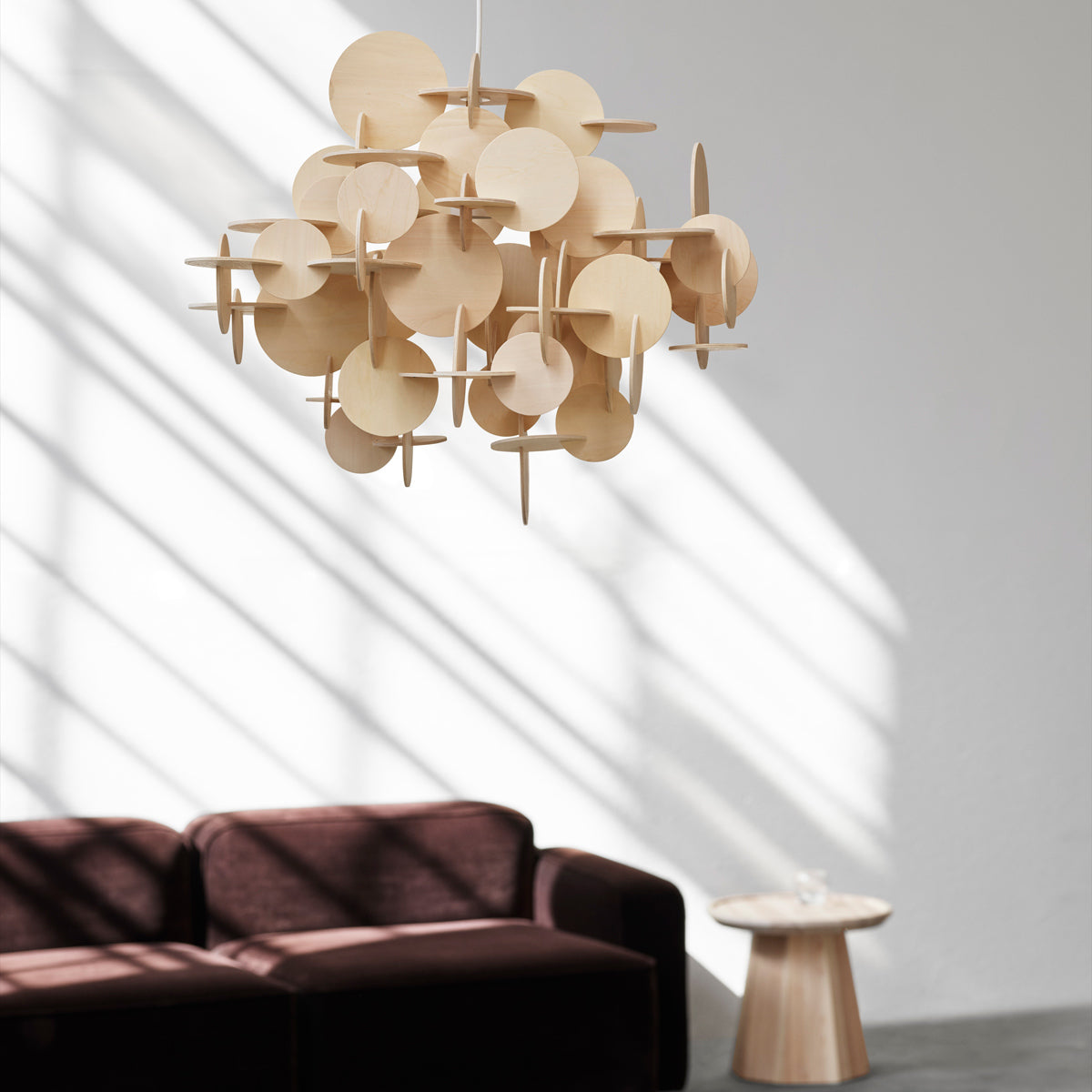 Bau US Pendant Lamp by Normann Copenhagen, showing bau us pendant lamps in live shot.