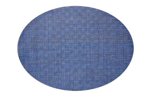Bay Weave Tabletop Placemat by Chilewich - Oval, Blue Jean Weave Placemat.