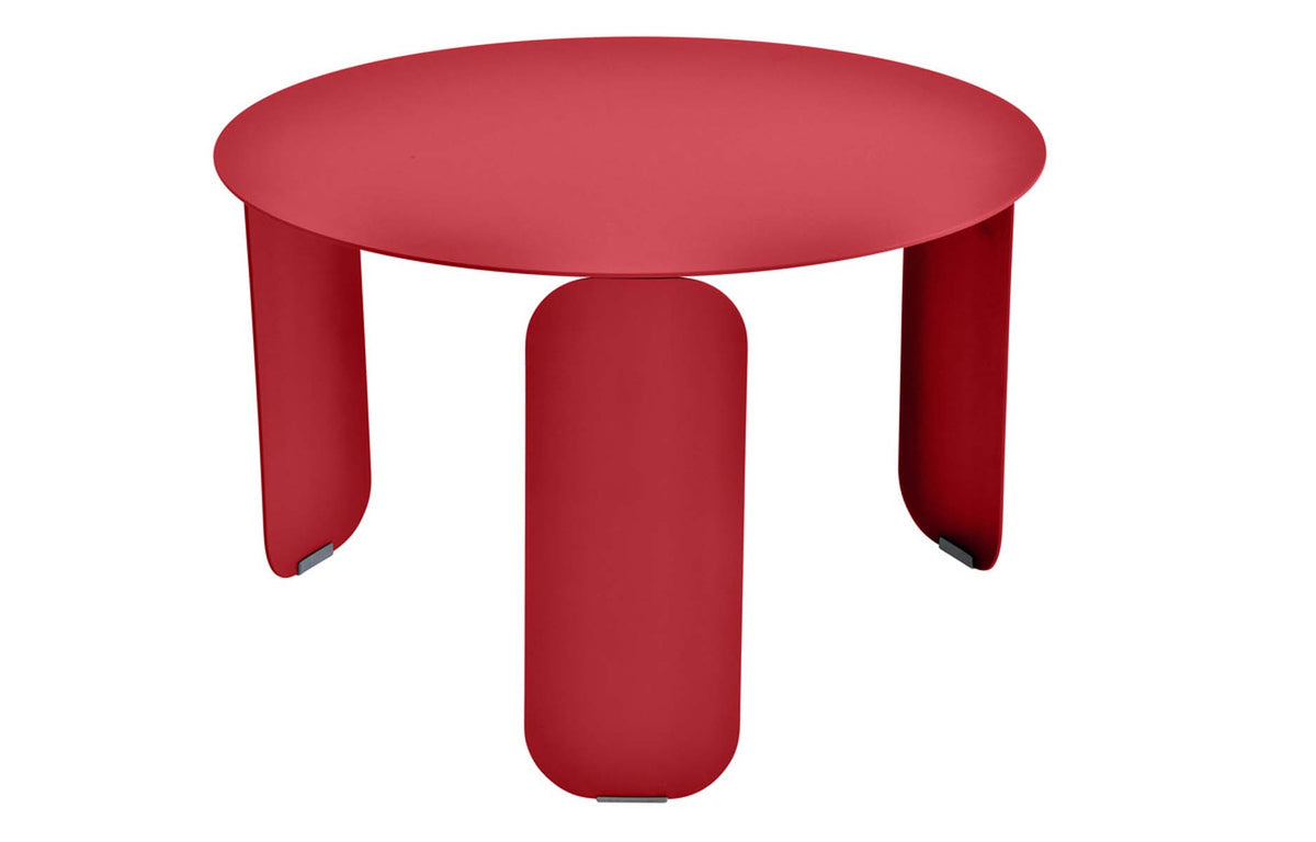 BeBop Low Tables by Fermob - 24" Dia., Poppy Red.