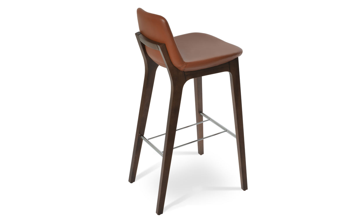 Pera HB Wood Counter Stool by SohoConcept - Beech Walnut Wood, Hazelnut PPM-S