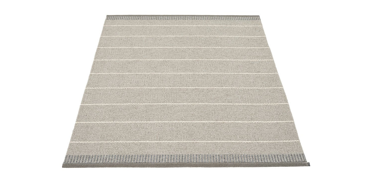 Belle Concrete Runner Rug by Pappelina, showing front view of belle concrete runner rug.