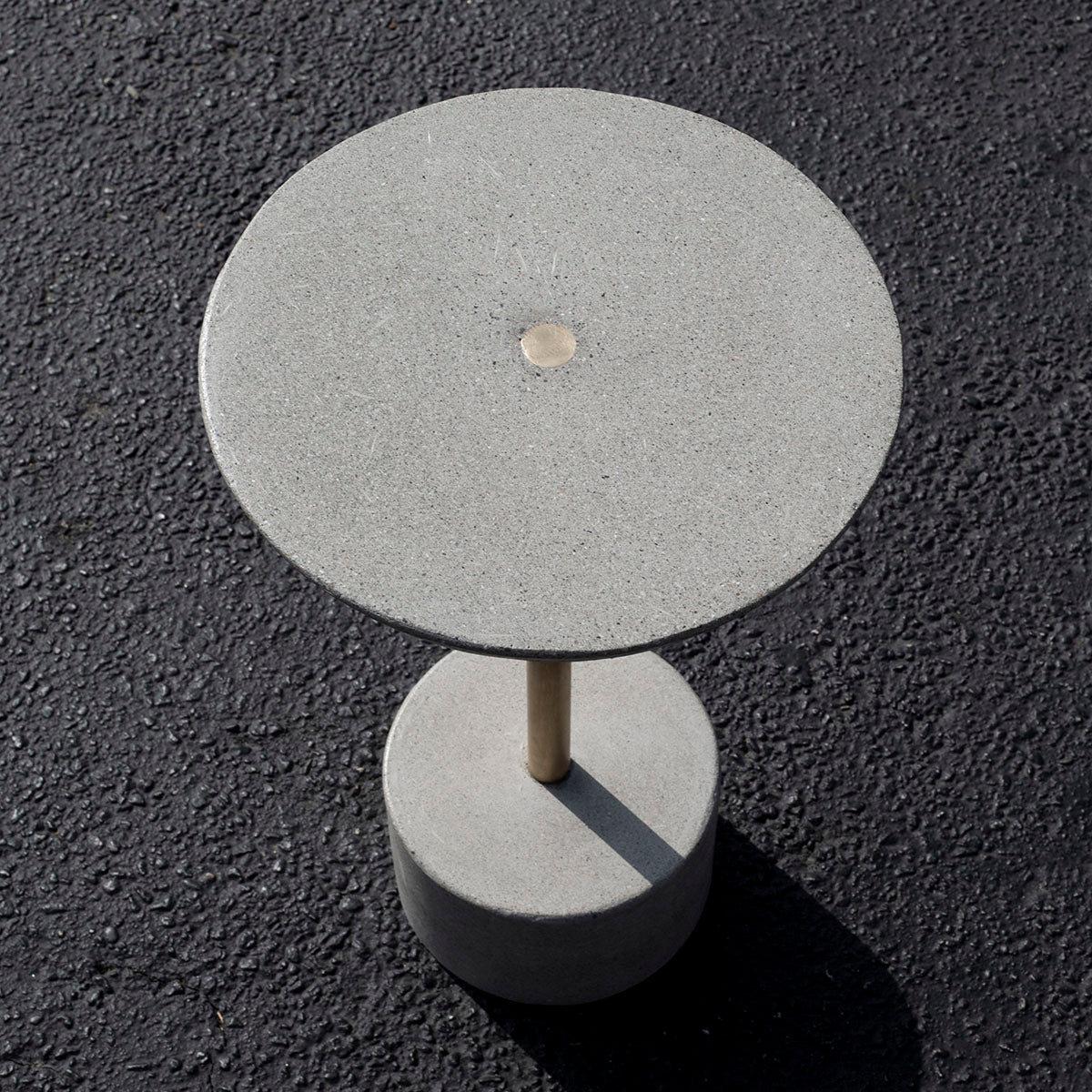Berlin Side Table by De Wulf, showing top view of berlin side table.