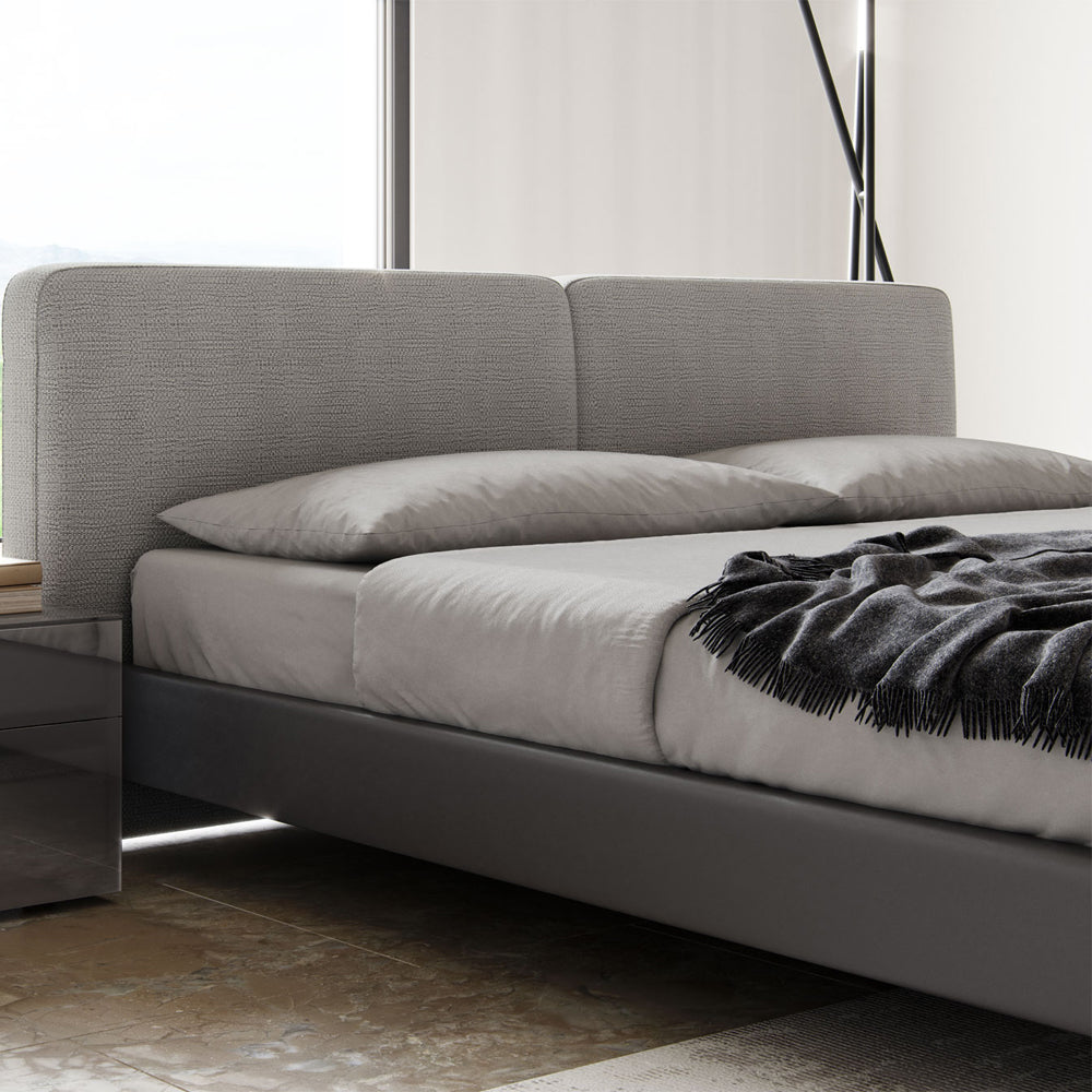 Bethune Bed by Modloft, showing closeup view of bethune bed in lives hot.