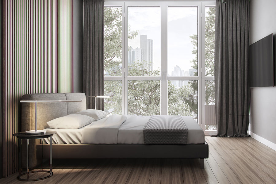 Bethune Bed by Modloft, showing bethune bed in lives hot.