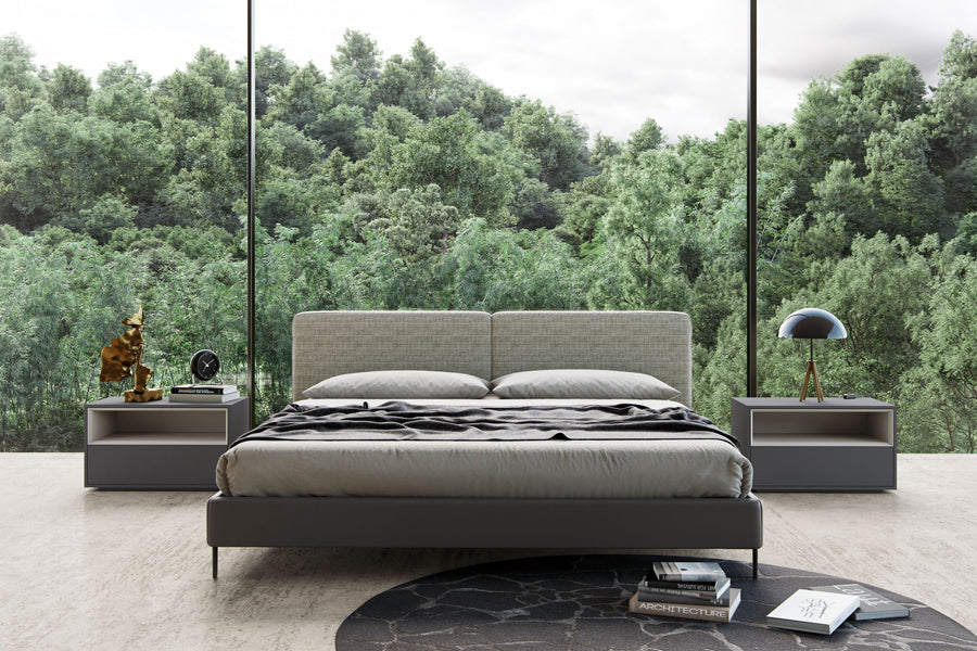 Bethune Bed by Modloft, showing bethune bed in lives hot.