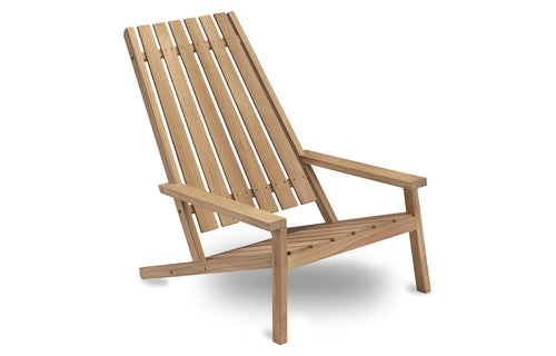 Between Lines Deck Chair by Skagerak - No Textile Cushion/Teak Wood.