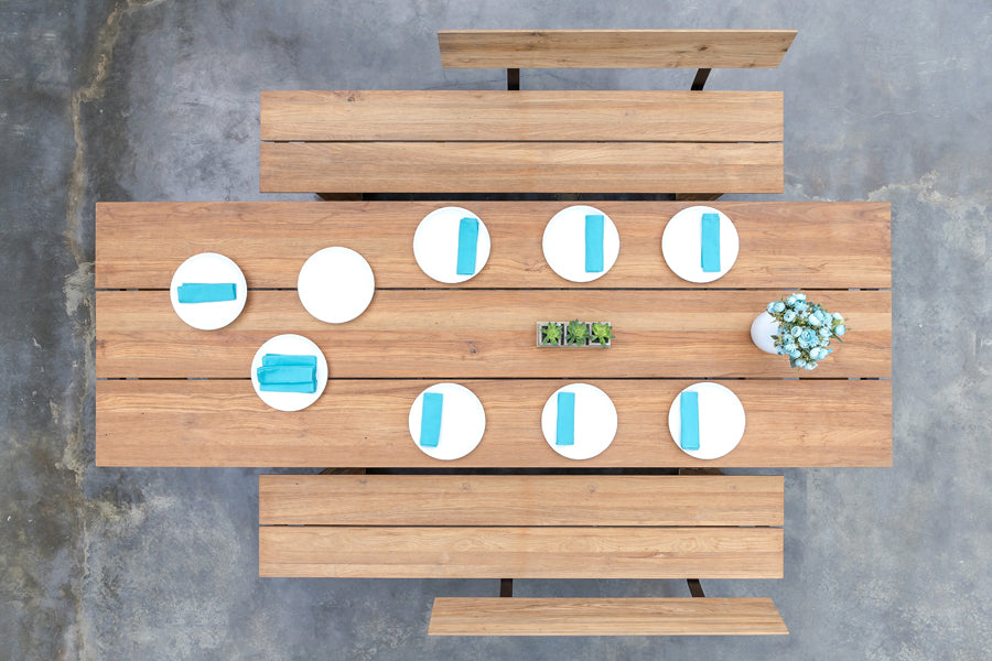 Big Daddy Slats Table by Mamagreen, showing big daddy slats table in live shot.