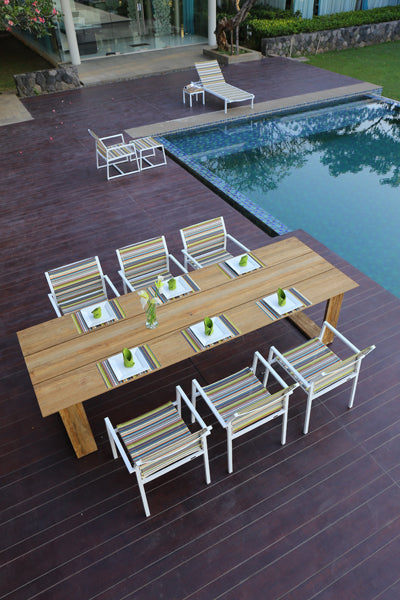 Big Daddy Slats Table by Mamagreen, showing big daddy slats table in live shot.