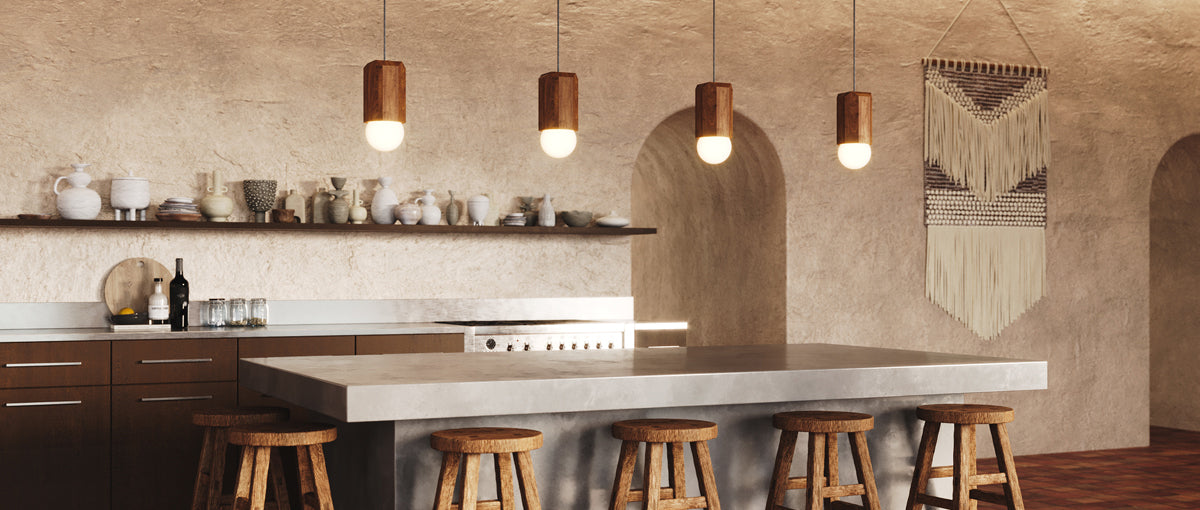 Bimar Pendant by Cerno, showing of bimar pendant in live shot.
