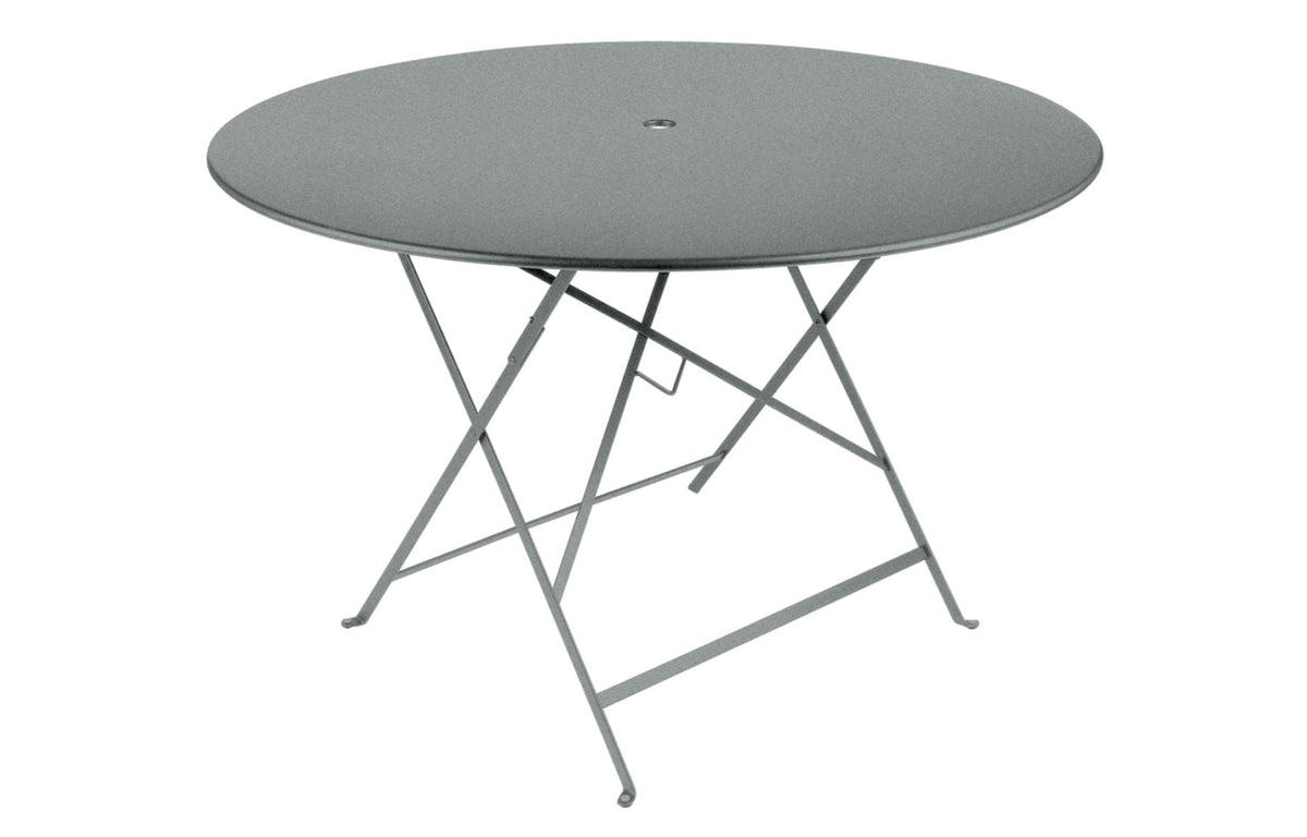 Bistro Round Folding Tables by Fermob - 46", Lapilli Grey.