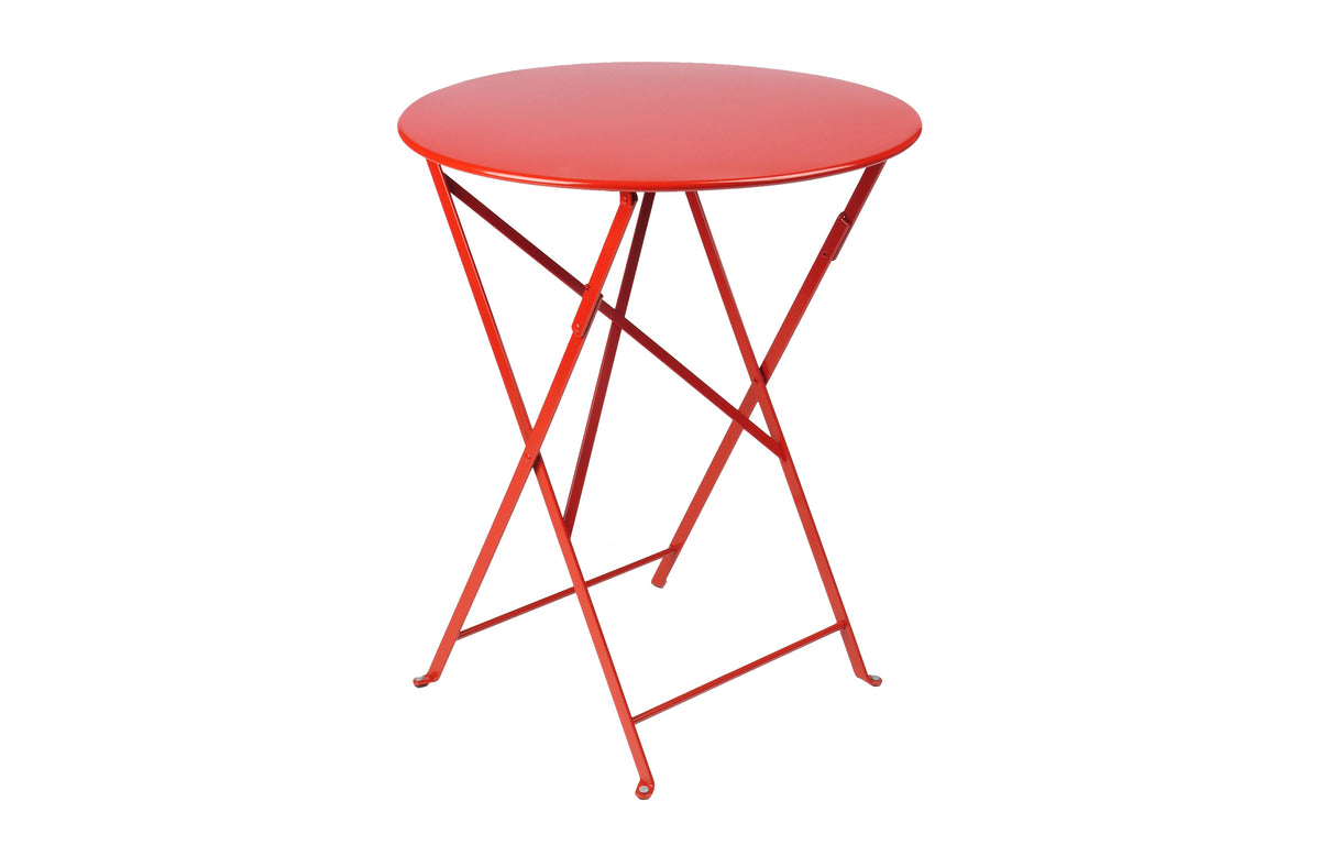 Bistro Round Folding Tables by Fermob - 24", Poppy