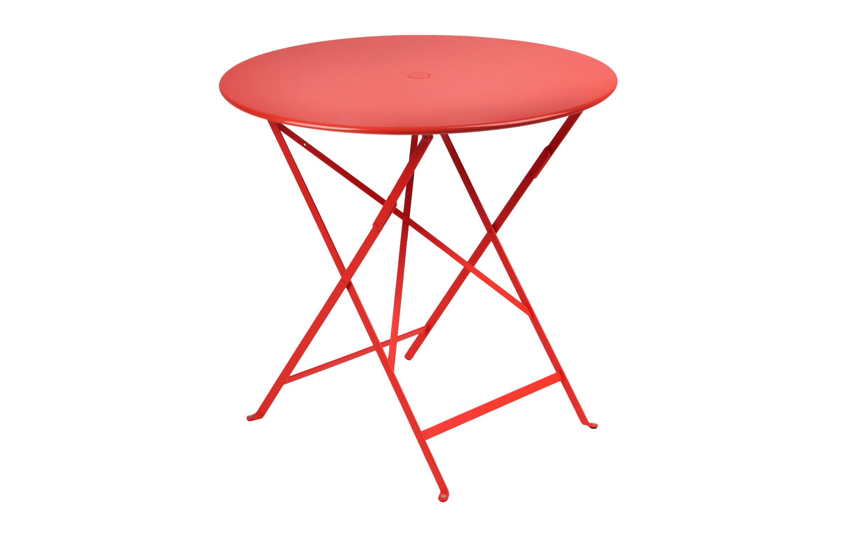Bistro Round Folding Tables by Fermob - Poppy Red
