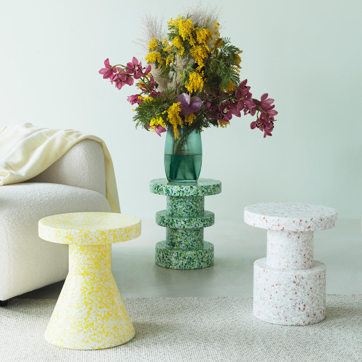 Bit Stool by Normann Copenhagen, showing bit stools in live shot.