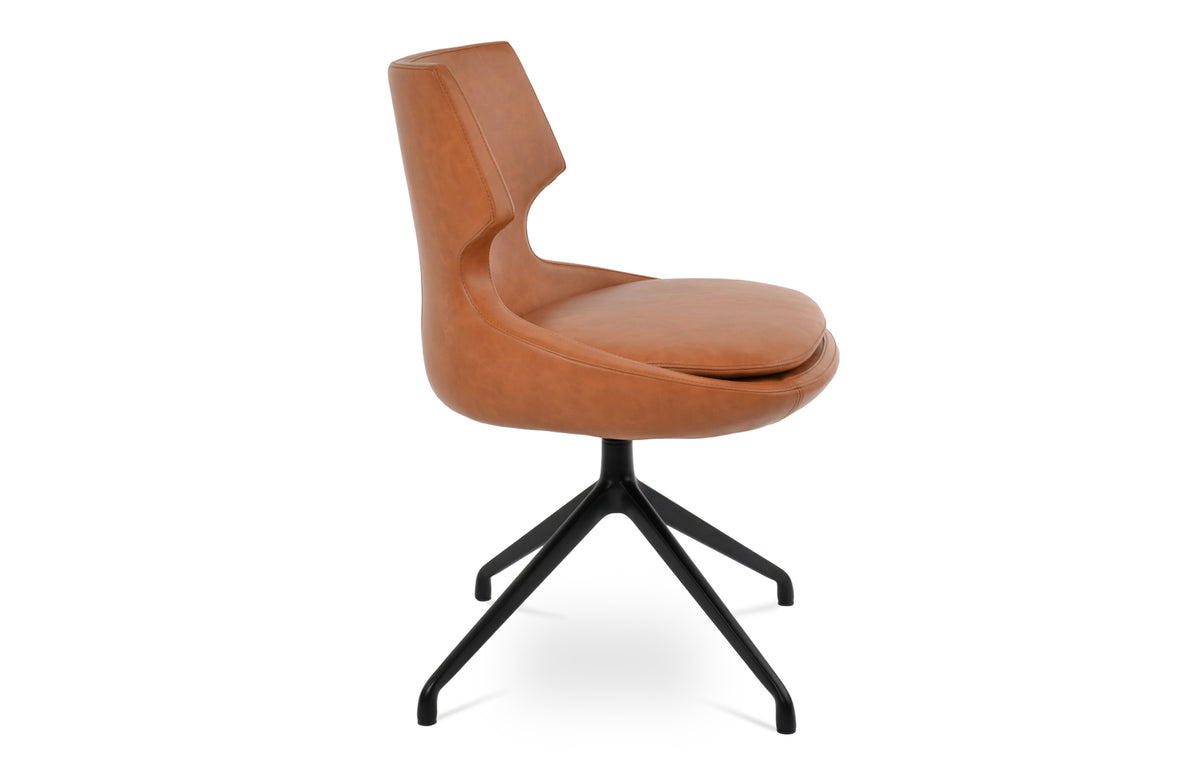 Patara Spider Chair by SohoConcept - Black Aluminum, Caramel PPM