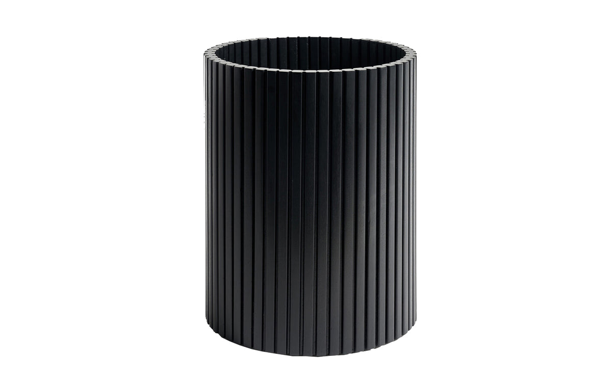 Black Waste Paper Basket by Ethnicraft.