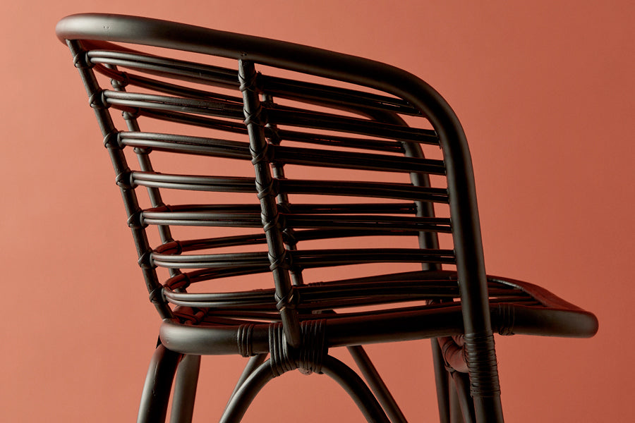 Blend Indoor Armchair by Cane-Line, showing closeup view of blend indoor armchair in live shot.