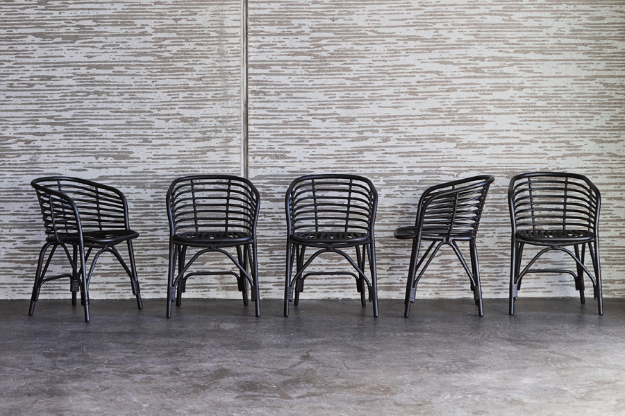Blend Indoor Armchair by Cane-Line, showing blend indoor armchairs in live shot.