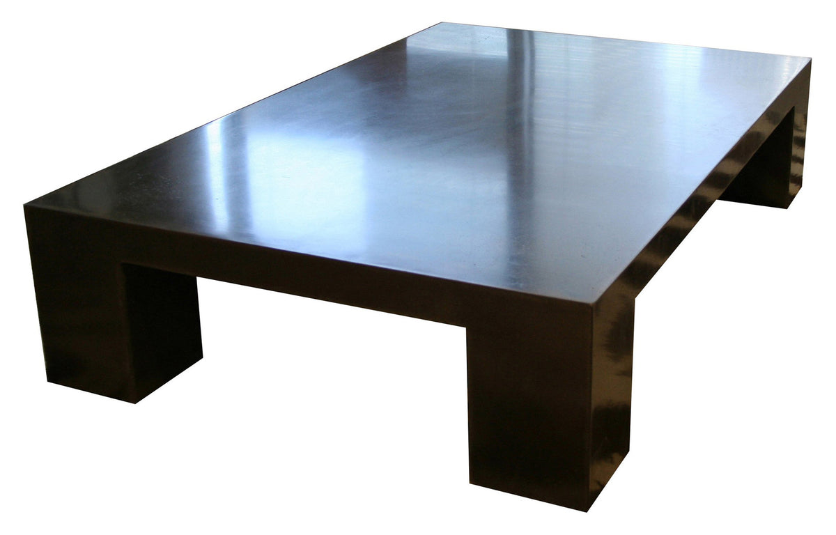 James De Wulf Block Coffee Table by De Wulf - Black Concrete.