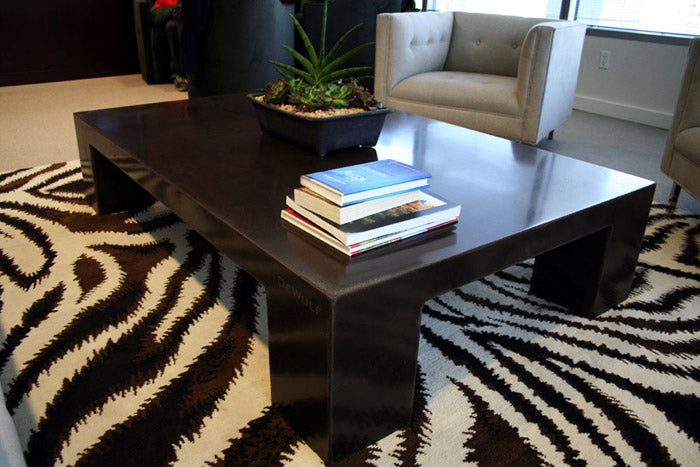 James De Wulf Block Coffee Table by De Wulf, showing block coffee table in live shot.