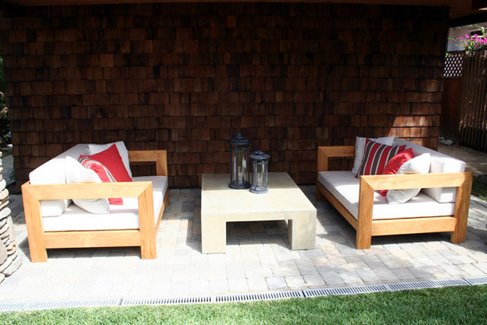 James De Wulf Block Coffee Table by De Wulf, showing block coffee table in live shot.